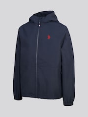 U.S. Polo Assn. Navy Mesh Lined Hooded Windbreaker Jacket - Image 2 of 6