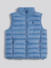 U.S. Polo Assn. Steel Blue Lightweight Quilted Gilet - Image 1 of 4