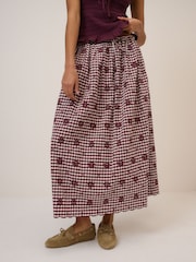 Nobodys Child Red Naples Midi Skirt - Image 2 of 5