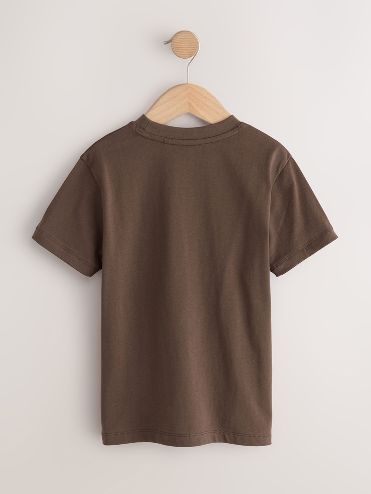 Chocolate Brown Regular Fit Short Sleeve T-Shirt (3-16yrs) - Image 2 of 4
