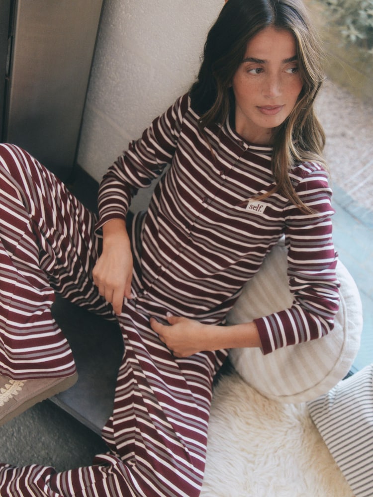 self. Long Sleeve Button Through Pyjamas - Attēls 1 no 5