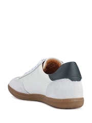 Jones Bootmaker White/Green Artea Leather Trainers - Image 3 of 5