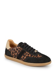 Jones Bootmaker Leopard Artea Leather Trainers - Image 1 of 6