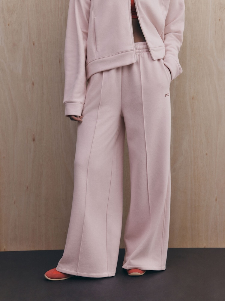 self. Pink Wide Leg Joggers - Image 1 of 8