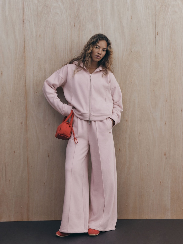 self. Pink Wide Leg Joggers - Image 2 of 8