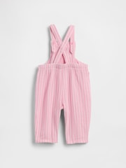 Pink stripe Cotton-Gauze Brannan Bear Overalls (0mths-2yrs) - Image 2 of 2