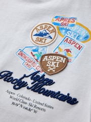 Grey Ski Badge Relaxed Fit Short Sleeve Graphic T-Shirt (3-16yrs) - Image 3 of 4