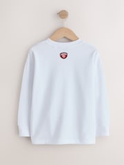 White Heavyweight Relaxed Fit Graphic Long Sleeve Cotton T-Shirt (3-16yrs) - Image 2 of 4