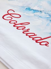 White Heavyweight Relaxed Fit Graphic Long Sleeve Cotton T-Shirt (3-16yrs) - Image 4 of 4
