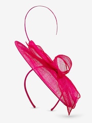 Jon Richard Pink Fuschia Woven Bow Fascinator - Image 3 of 3