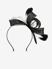 Jon Richard Black Meduim Mono Fascinator Headband - Image 1 of 1