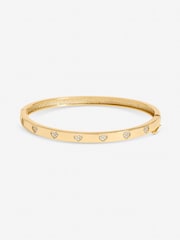 Jon Richard Gold Tone Crystal Heart Bangle - Image 1 of 1