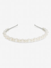 Jon Richard Silver Mixed Pearl Headband - Image 1 of 3