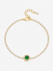 Jon Richard エメラルド クリスタル ストーン ブレスレット - 画像 1 / 3