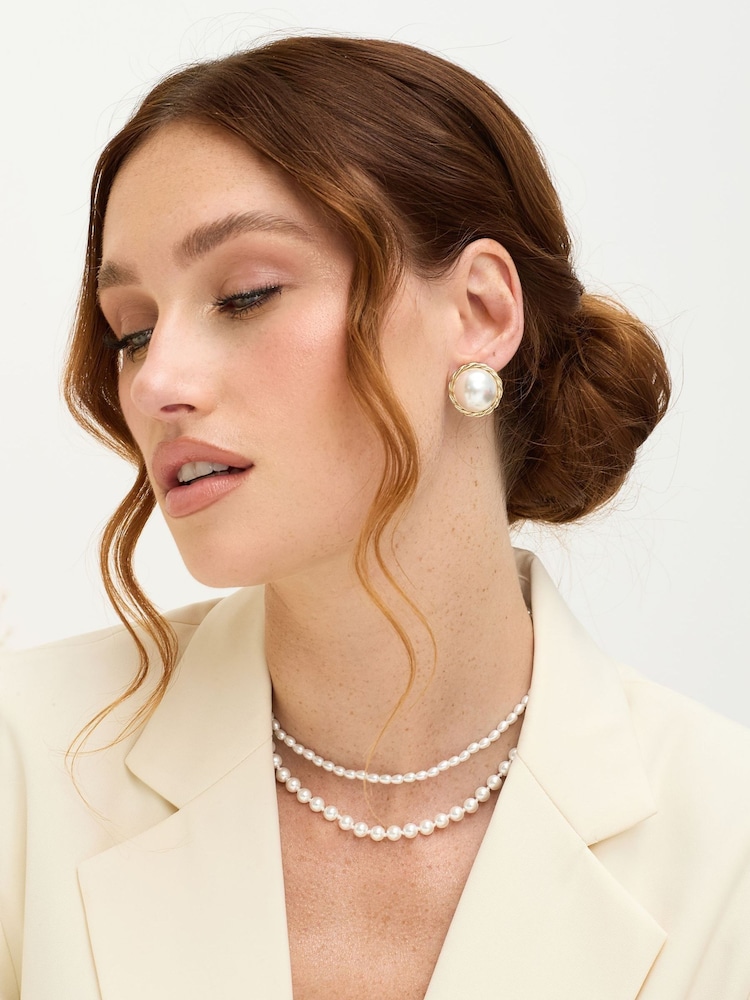 Jon Richard Cream Pearl Necklace - Image 3 of 3