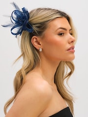 Jon Richard Navy Small Clip Fascinator - Imagen 3 de 3