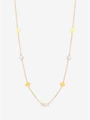Jon Richard Waterproof Pearl and Floral Station Necklace - Imagen 3 de 3