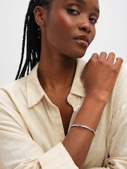 Jon Richard Silver Tone Pave Twist Bangle - Image 1 of 3