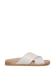 Vionic Cream Etna Wide Fit Arch Support Slides - Image 1 of 7
