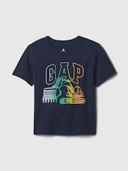 Gap Navy Blue Graphic T-Shirt (0mths-5yrs) - Image 1 of 2