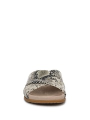 Vionic Cream Snake Etna Wide Fit Arch Support Slides - Image 4 of 7