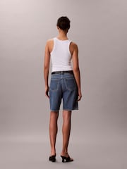 Calvin Klein Blue Denim Bermuda Shorts - Image 2 of 4