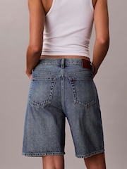 Calvin Klein Blue Denim Bermuda Shorts - Image 3 of 4