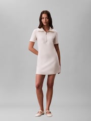 Calvin Klein Short Sleeve Zip Collar Mini Dress - 画像 1 / 5