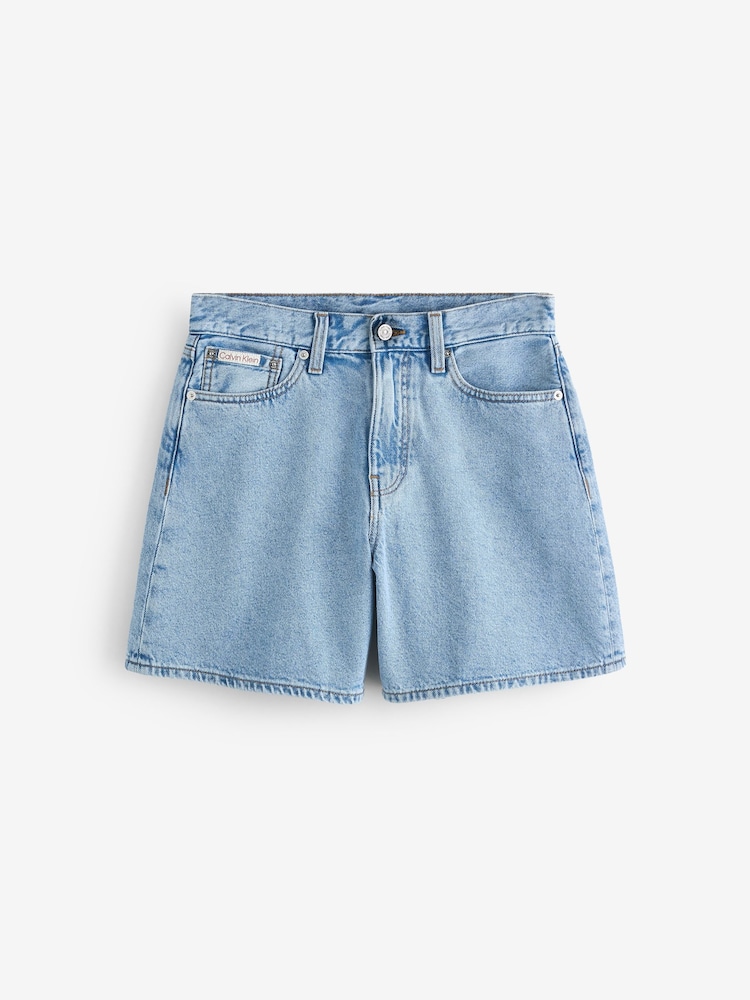 Calvin Klein Blue High Rise A Line Shorts - Image 1 of 1