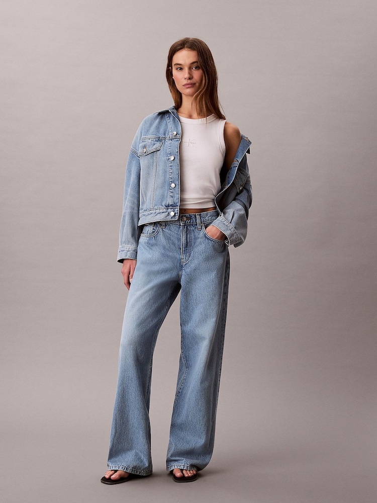 Calvin Klein Jeans Wide Leg Blue Jeans - Image 1 of 5