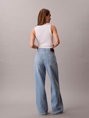 Calvin Klein Jeans Wide Leg Blue Jeans - Image 4 of 5