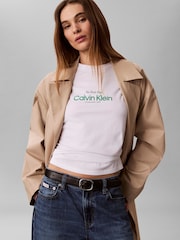 Calvin Klein White Classic Logo T-Shirt - Image 4 of 4