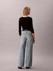 Calvin Klein Jeans Wide Leg Blue Jeans - Image 5 of 6