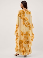 Monsoon Joanna フリル付きケープ シフォンマキシドレス - 画像 2 / 5