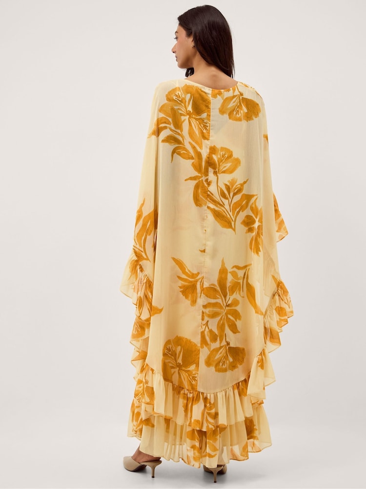 Monsoon Joanna フリル付きケープ シフォンマキシドレス - 画像 2 / 5