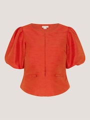 Monsoon Orange Mila Puff Sleeve Bow Jacket - Image 5 of 5