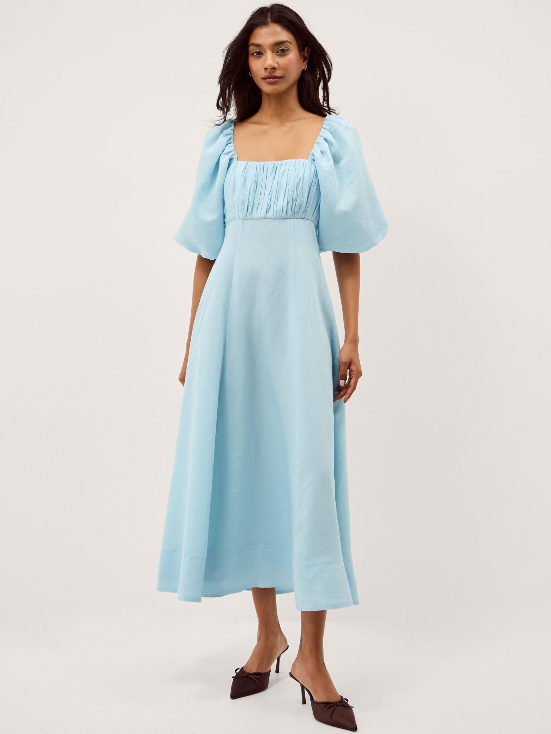 exceptional off the shoulder flared midi dress Exceptional Off-The-Shoulder Flared Midi Dress main image 0