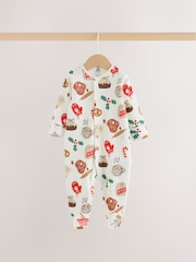 Red Baby Christmas Sleepsuits 3 Pack (0mths-2yrs) - Image 4 of 10
