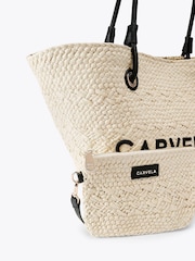 Carvela White Nicola Straw Basket Bag - Image 4 of 4