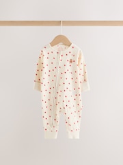 Red/White Christmas Two Way Zip Baby Sleepsuit 3 Pack (0mths-3yrs) - Image 4 of 9