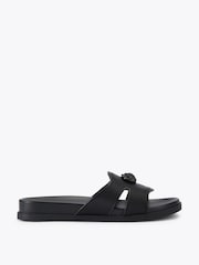 Kurt Geiger London Black Chelsea Cut Out Slide Sandals - Image 1 of 4