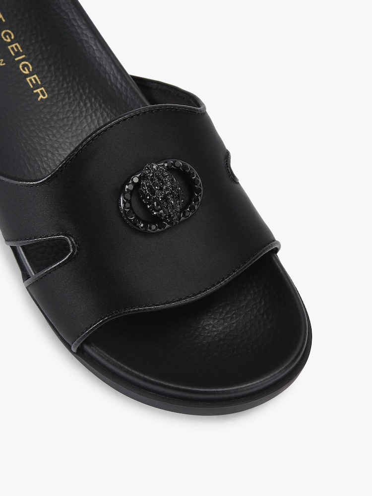 Kurt Geiger London Black Chelsea Cut Out Slide Sandals - Image 4 of 4 Kurt Geiger London Black Chelsea Cut Out Slide Sandals - Image 4 of 4