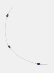 Accessorize Sterling Silver Agate Station Necklace - Image 2 of 2