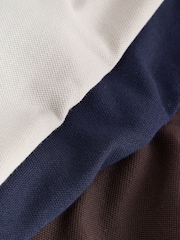 Grey/ Chocolate/ Navy - Uzunqol Polo Köynəklər 3 Paket (3-16il) - 7şəkildən 6 şəkil