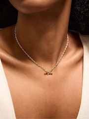 Accessorize Gold 14ct Plated Star T-Bar Necklace - Image 1 of 2