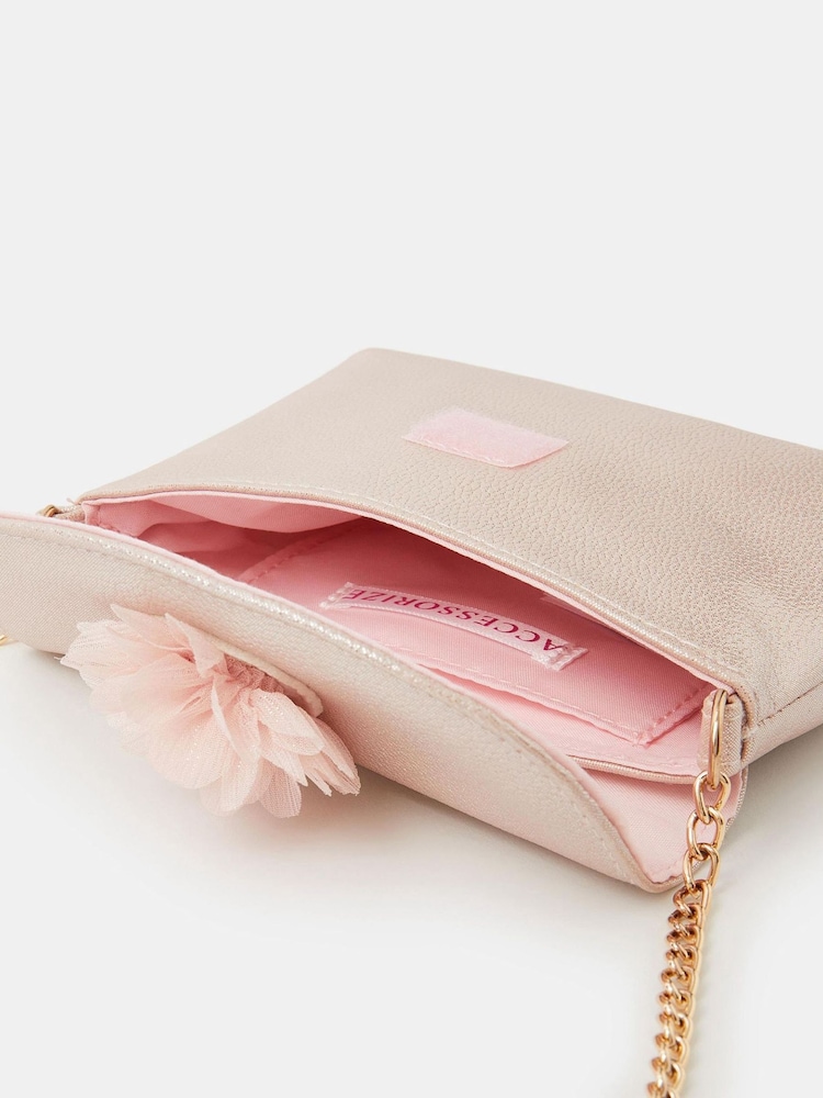 Angels By Accessorize Pink Appliqué Floral Bag - Image 2 of 2