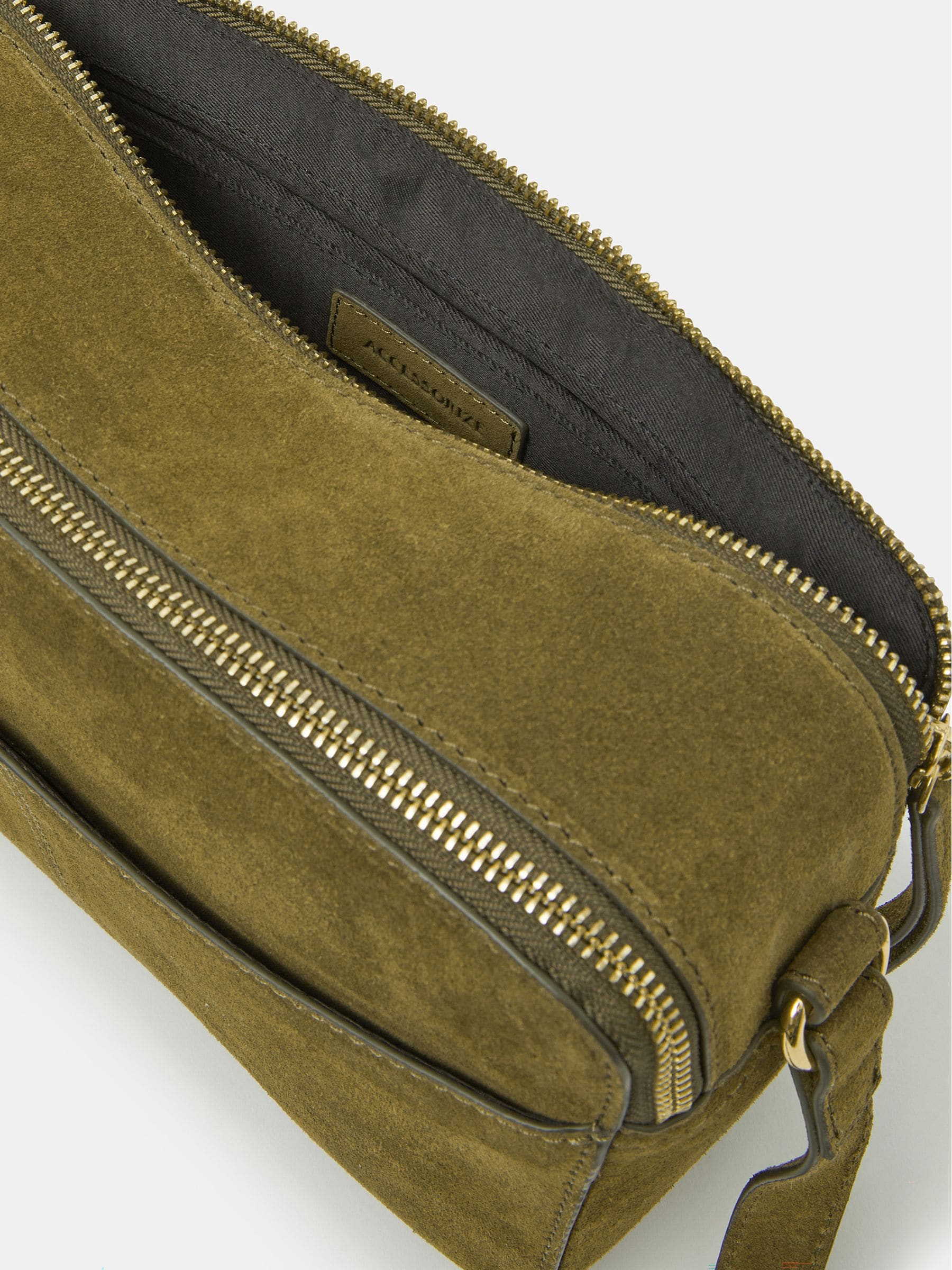 Buy Accessorize Green Double Zip Suede Camera Bag from the Next UK