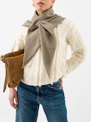 Accessorize Natural Large Knitted Triangle Scarf - Image 2 of 2