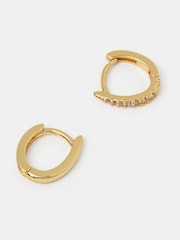 Accessorize Gold Tone Claw Clicker Hoop Earrings 2 Pack - Image 2 of 2