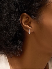 Accessorize Silver Tone Sterling Silver Crystal Drop Stud Earrings - Image 1 of 2